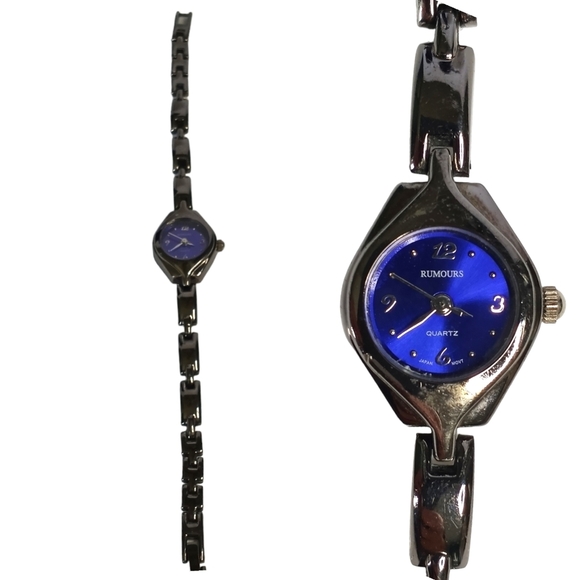 Rumours Quartz Womens Wrist Watch Silver Blue Japan Movement - Picture 1 of 1